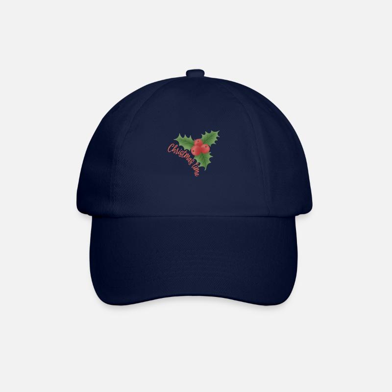 Noël - Gui aux baies rouges - Casquette classique - bleu/bleu