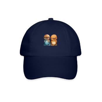 Schnabeltier Paar Aquarell - Baseballkappe - Blau/Blau - Vorne