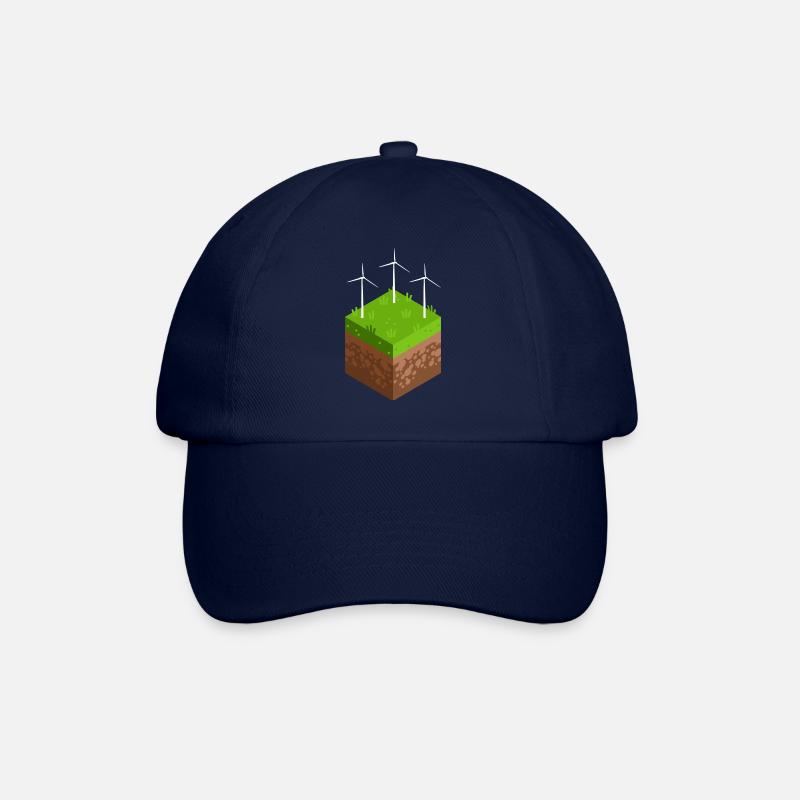 Energiewende mit Windrad - Baseballkappe - Blau/Blau