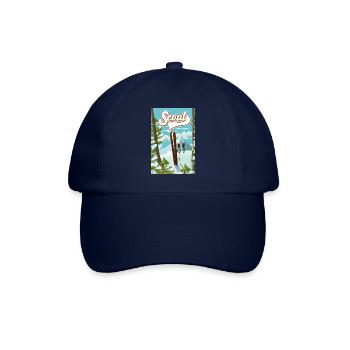 Séoul Corée du Sud Affiche de ski - Casquette classique - bleu/bleu - Devant