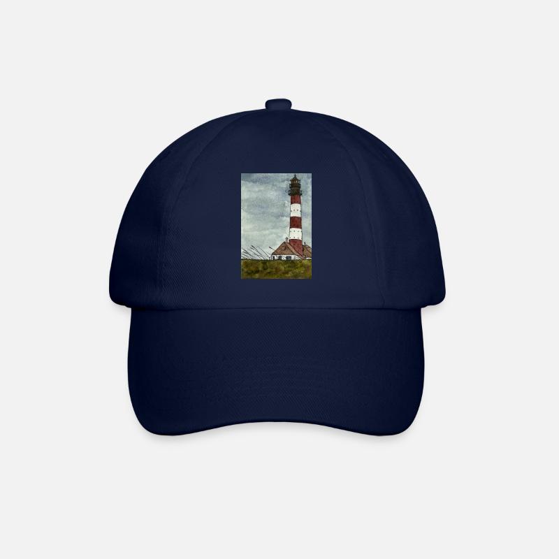 Leuchtturm Westerheversand Nordseeküste Moin Küste - Baseballkappe - Blau/Blau