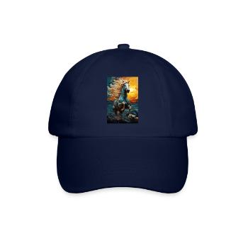 Pferd - Baseballkappe - Blau/Blau - Vorne