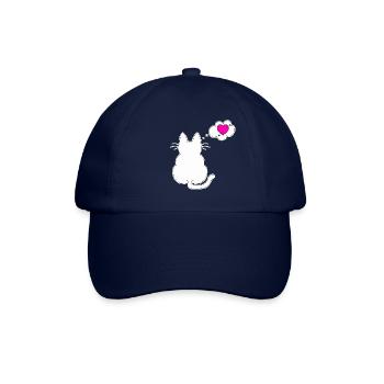 Love my cat & my cat loves me - Baseball Cap - blue/blue - Front