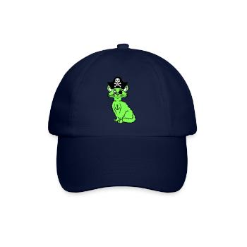 Süße Pirat Katzen Seeräuber Augenklappe Hut Kostüm - Baseballkappe - Blau/Blau - Vorne
