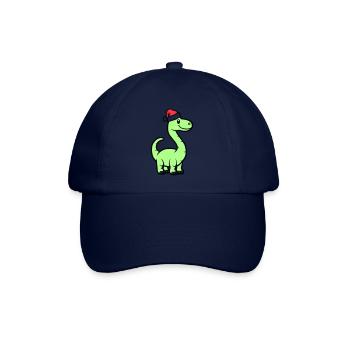 Dinosaurier Brontosaurus Weihnachtsmann - Baseballkappe - Blau/Blau - Vorne
