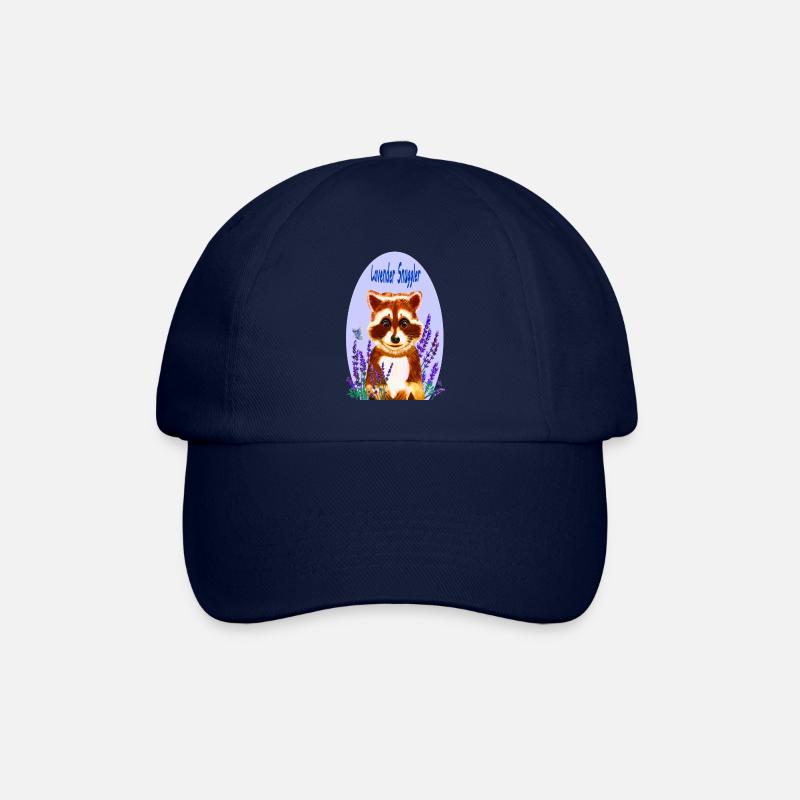Waschbär-Liebhaber von Lavendel - Baseballkappe - Blau/Blau