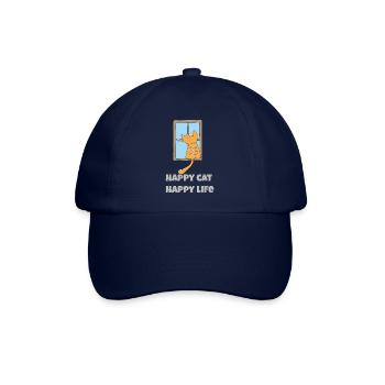 Happy Cat Happy Life - Baseball Cap - blue/blue - Front