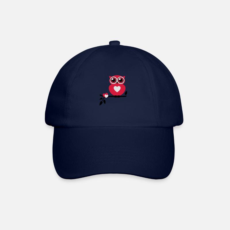 Eule Love - Baseballkappe - Blau/Blau