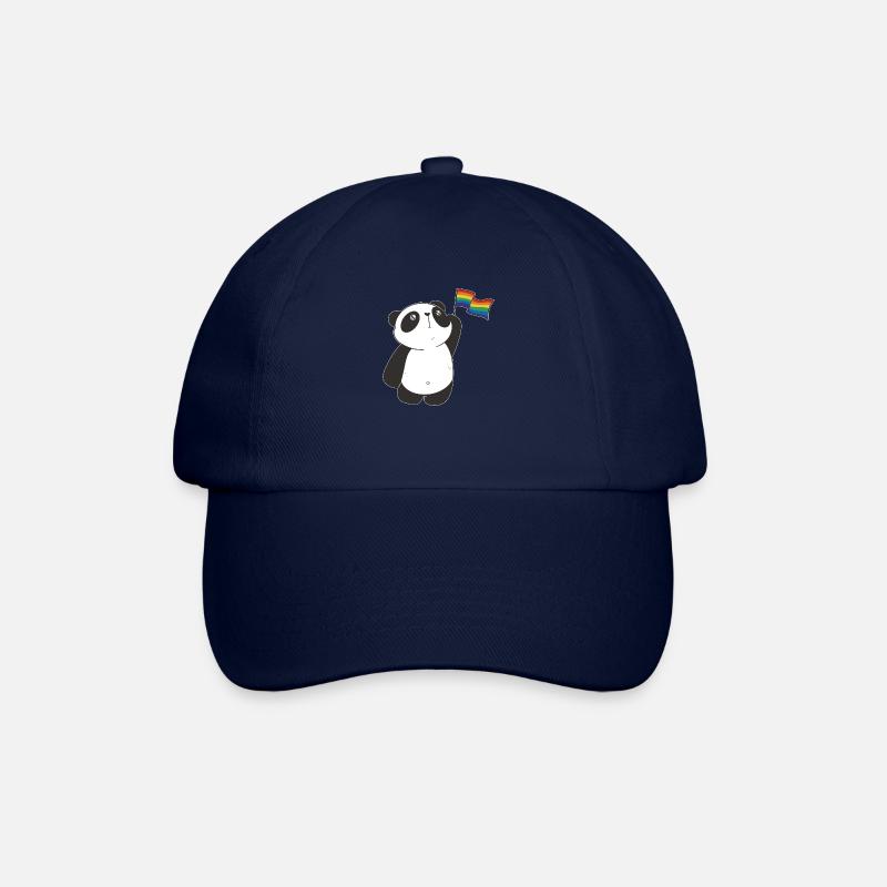 LGBTQ Panda Pandabär Regenbogen Fahne LGBTQ+ Pride - Baseballkappe - Blau/Blau