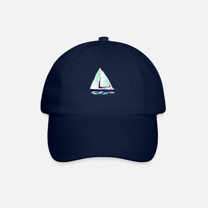 Sailing, sailing, sailboat, sailing ship - Baseball Cap - blue/blue