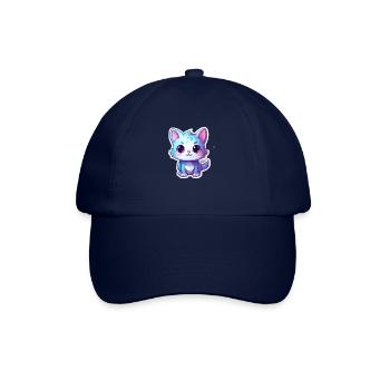 "Cosmic Whiskers: A Whimsical Space Adventure" - Baseball Cap - blue/blue - Front