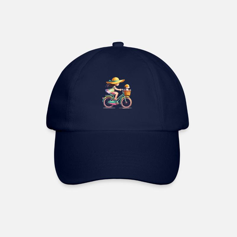 Fille sur le vélo - Casquette classique - bleu/bleu