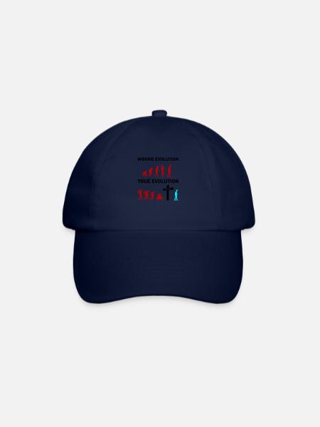 true evolution jesus - Baseballkappe - Blau/Blau