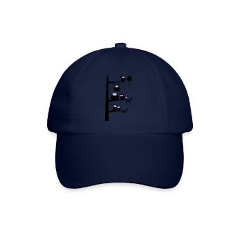 viele eulen - Baseballkappe - Blau/Blau - Vorne