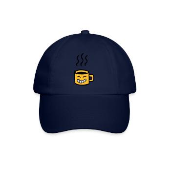 Zeichnung Tasse Tee Kaffee kawaii lustiger Humor S - Baseballkappe - Blau/Blau - Vorne