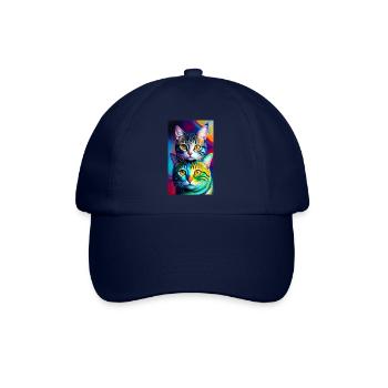 Wunderbare kurzhaarige Hauskatzen - Baseballkappe - Blau/Blau - Vorne