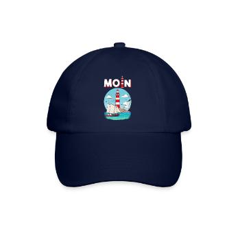 Moin Möwe Lighthouse Northern Germany - Baseball Cap - blue/blue - Front