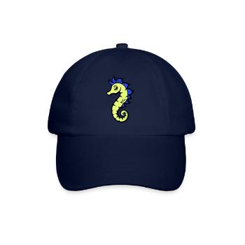 seepferd seepferdchen comic - Baseballkappe - Blau/Blau - Vorne