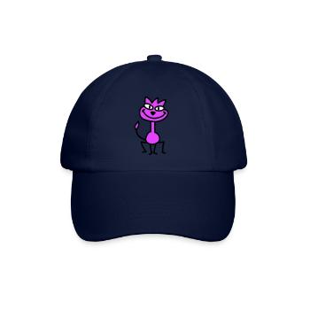 Pretty Cat Looking Happy Cheerful Smiling - Baseball Cap - blue/blue - Front