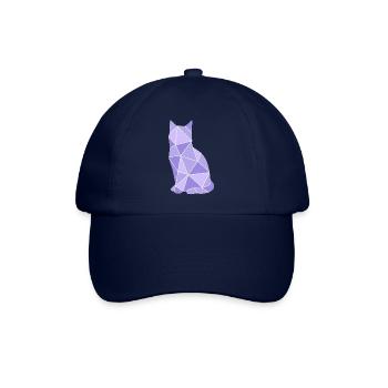 Geometric Cat Lavender - Baseball Cap - blue/blue - Front