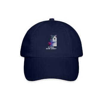 Katzen Sprüche Katzenmotiv Katzenliebhaber - Baseballkappe - Blau/Blau - Vorne