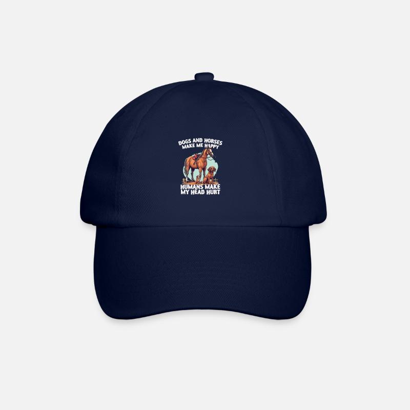 Hunden Und Pferden - Baseballkappe - Blau/Blau