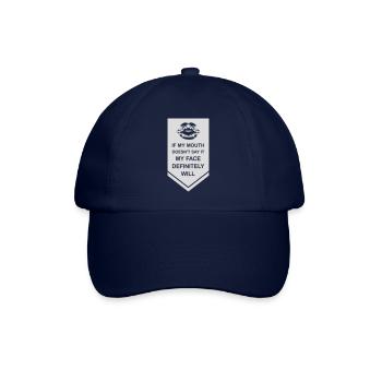 my face definitely will - Baseballkappe - Blau/Blau - Vorne