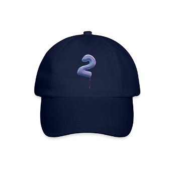 Numéro 2 comme ballon: anniversaire, anniversaire, gagnant - Casquette classique - bleu/bleu - Devant