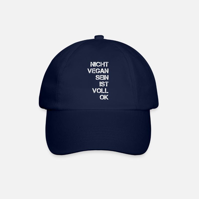 Nicht vegan sein ist voll OK - Baseballkappe - Blau/Blau
