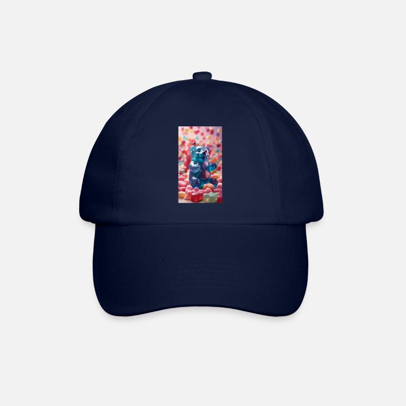 Riesige pastellfarbene Gummibärchen - Baseballkappe - Blau/Blau