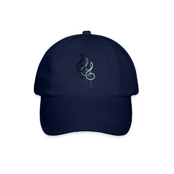 Musik Notenschlüssel Note Melodie Musiknote Sound - Baseballkappe - Blau/Blau - Vorne