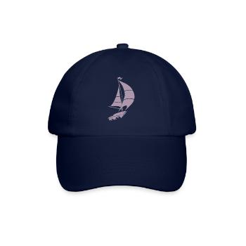 Minimalist Sailboat Lake Silhouette - Baseball Cap - blue/blue - Front