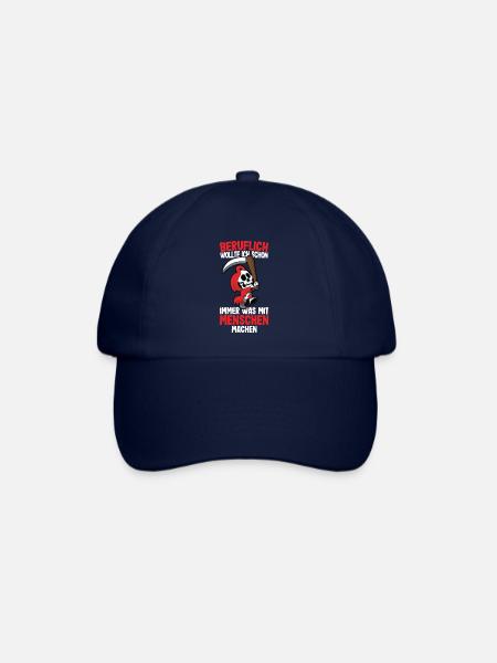 Beruflich wollte ich was mit Menschen Sensenmann - Baseballkappe - Blau/Blau