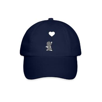 Balloon Heart Love Rabbit Haeschen Rabbit Klei - Baseball Cap - blue/blue - Front