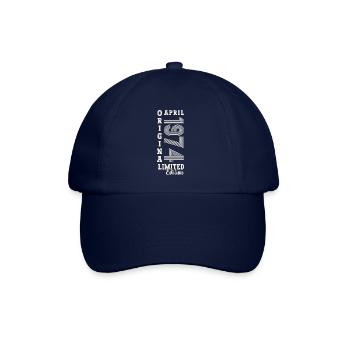 49th birthday man April Born 1974 Original - Baseball Cap - blue/blue - Front