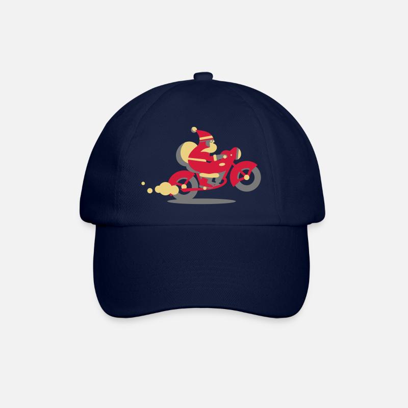 Weihnachtsmann Express auf Motorrad - Baseballkappe - Blau/Blau