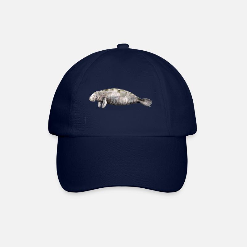 Manati - Manatee - Lamantin - Baseball Cap - blue/blue