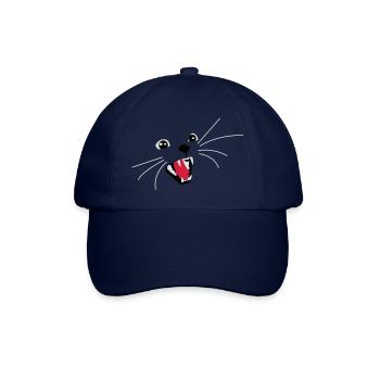 Böse Katze - Baseballkappe - Blau/Blau - Vorne