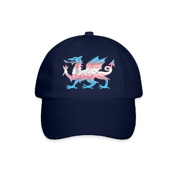 Wales Trans Flagge, Baner Trans Cymru, Transgender - Baseballkappe - Blau/Blau - Vorne