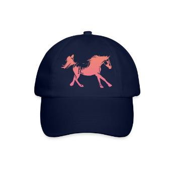 Arabian Horse Running Rose - Baseballkappe - Blau/Blau - Vorne