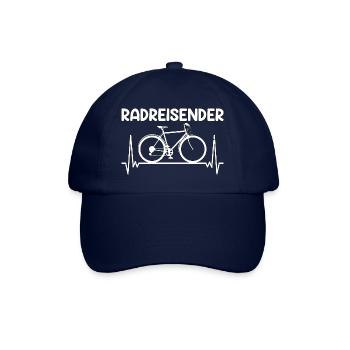 Radreisender Fahrrad Radfahrer Geschenk - Baseballkappe - Blau/Blau - Vorne