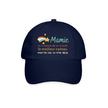 Mamie Le Meilleur Cadeau Humour Grand Mère Ou Mamy - Baseball Cap - blue/blue - Front