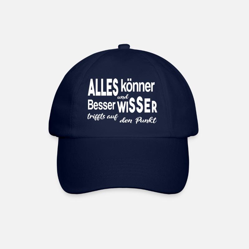 Besserwisser Alleskönner Klugscheißer - Baseballkappe - Blau/Blau