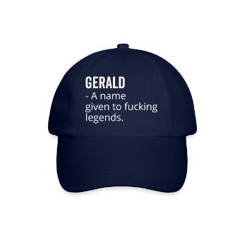 Gerald a Name Given to Fucking Legends - Baseball Cap - blue/blue - Front