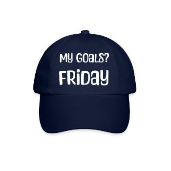 My Goals? Friday - My goal? Friday white - Baseball Cap - blue/blue - Front