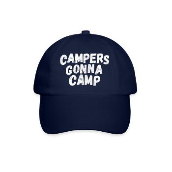 Campers going to camp! white - Baseball Cap - blue/blue - Front