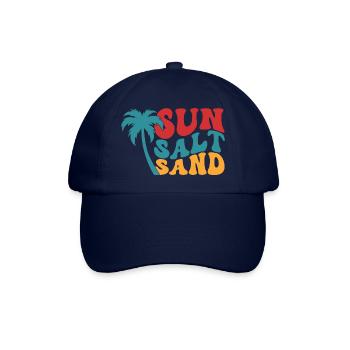 Sun Salt Sand Summer Sun Beach Palm Trees Holiday - Baseball Cap - blue/blue - Front