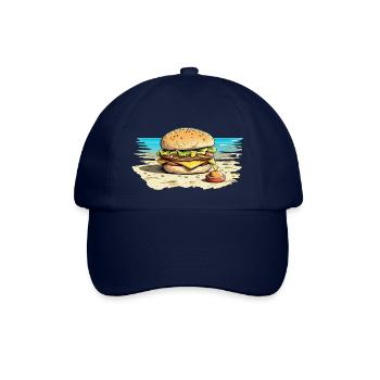 Hamburger at beach n°2 - Baseball Cap - blue/blue - Front