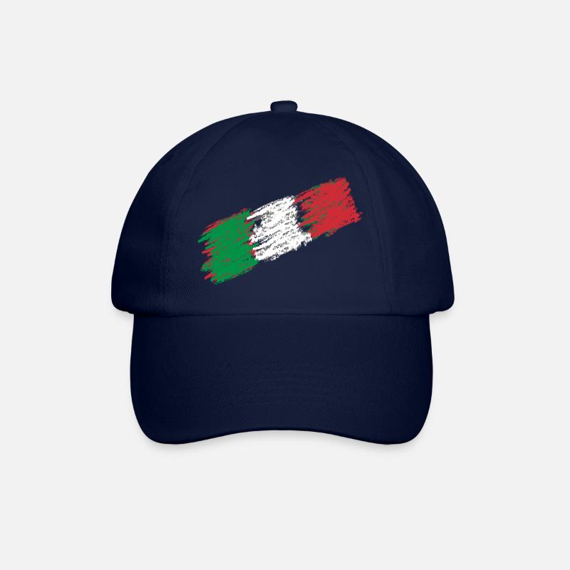 Italien Flagge Kursiv - Baseballkappe - Blau/Blau