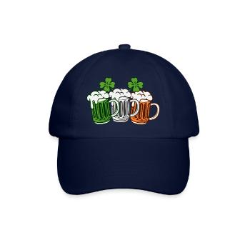 St. Patricks Day Irland Flagge Bier Kleeblatt - Baseballkappe - Blau/Blau - Vorne
